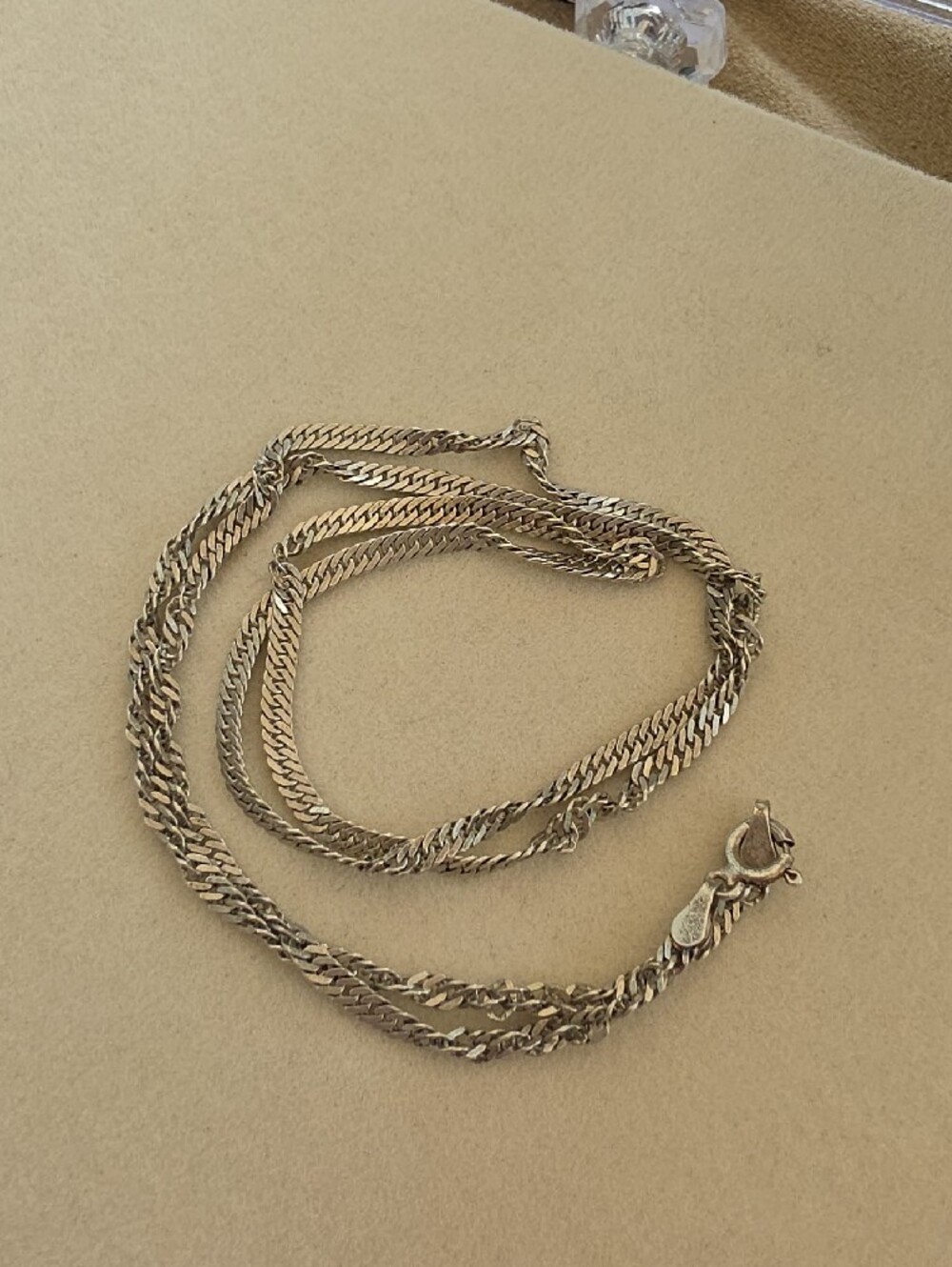 21.5": Vintage 925 Sterling Silver Singapore Chain Necklace • LO • 6.63g